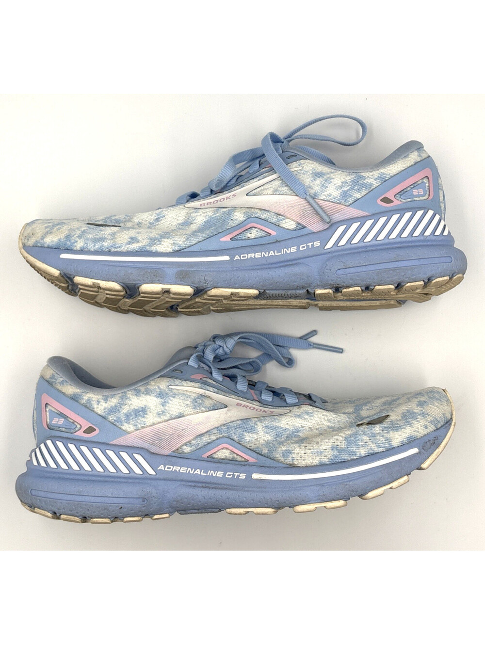 Brooks Adrenaline GTS 23 Womens 8 Blue Pink Running Shoes